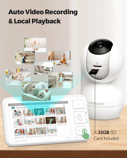Momcozy - Video Baby Monitor, 5.5” 1080P Full HD Baby Monitor with Camera Success
