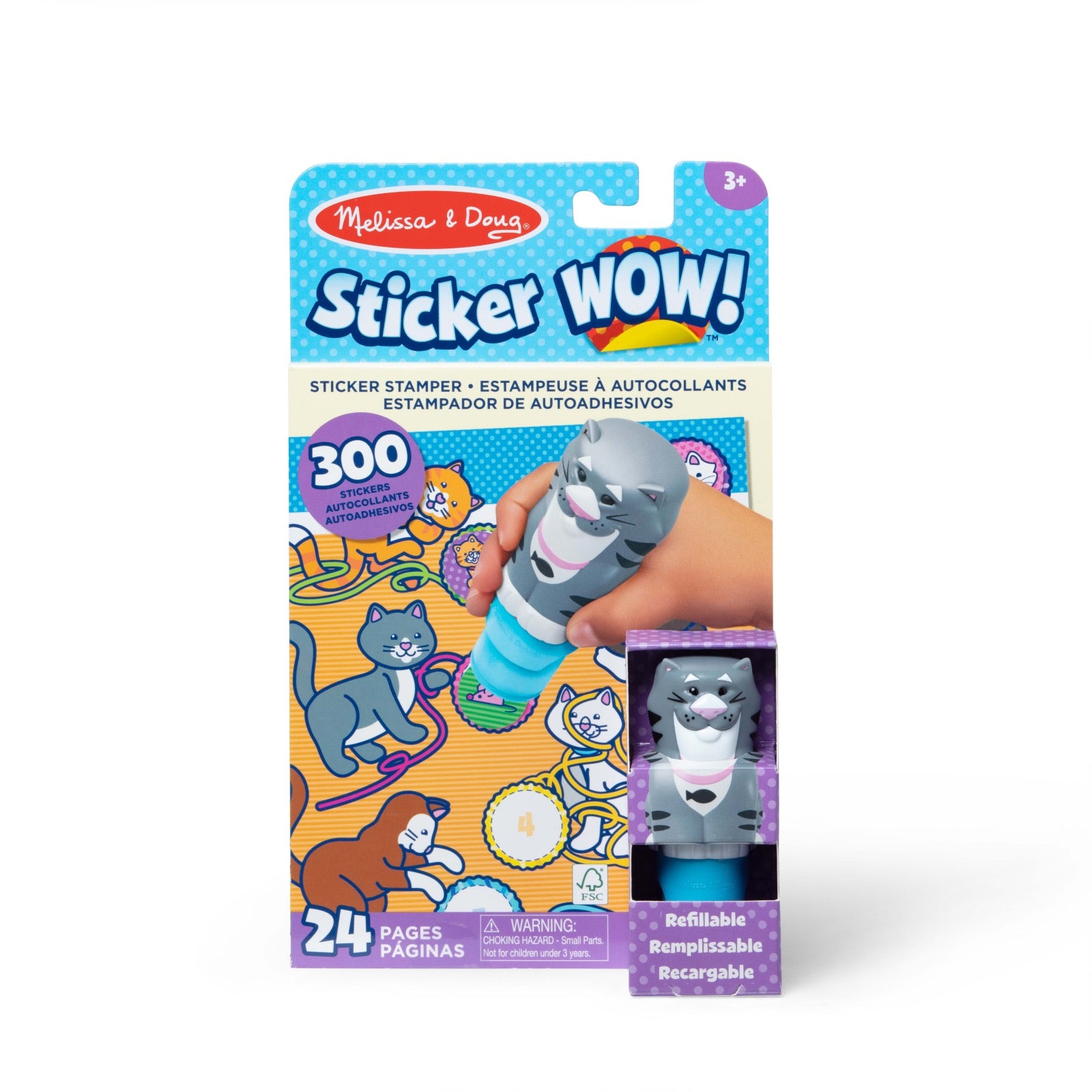 Melissa & Doug - Sticker WOW! Activity Pad + Stamp Set | Cat Melissa & Doug - Sticker WOW! Activity Pad + Stamp Set | Cat