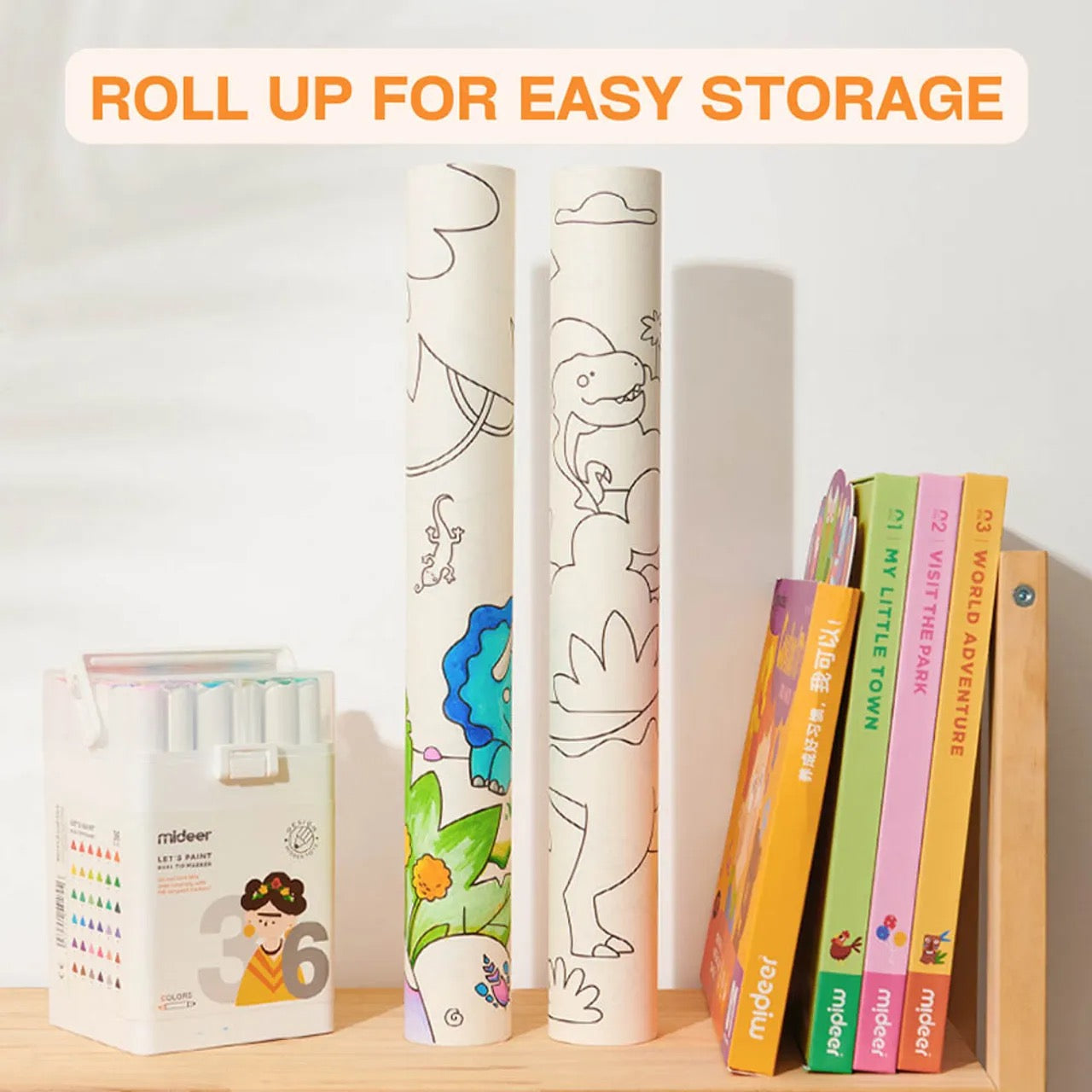 Mideer - Adhesive Colouring Scroll | The Magic Zoo Mideer - Adhesive Colouring Scroll | The Magic Zoo