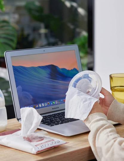 Momcozy - Natural Breast Pump Cleaning Wipes | 3 Pack | 90 Count