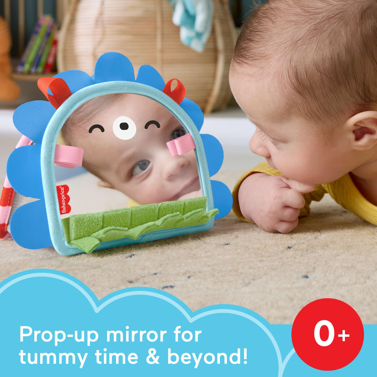 Fisher Price - Prop 'n Go Portable Mirror Tummy Time Toy | 0-2Y Fisher Price - Prop 'n Go Portable Mirror Tummy Time Toy | 0-2Y
