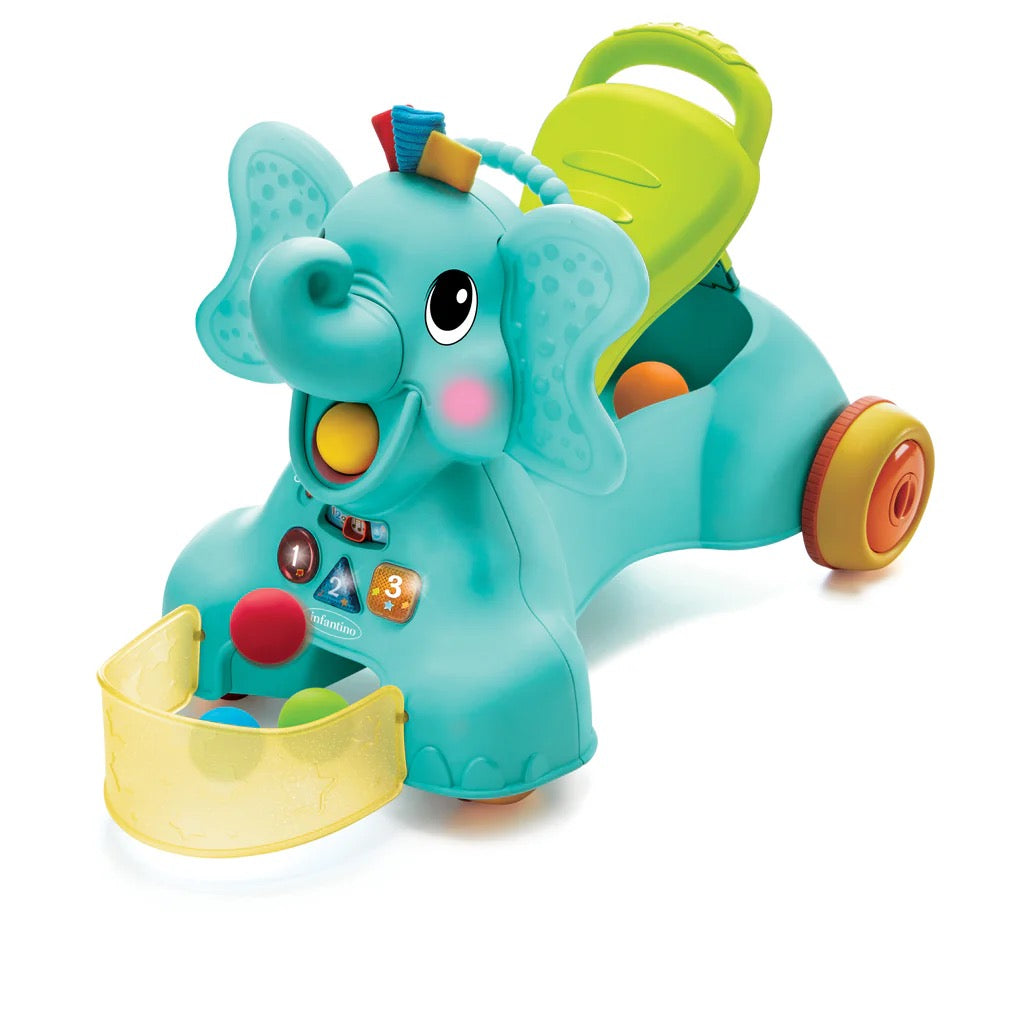 Infantino - 3-in-1 Sit, Walk & Ride Elephant Infantino - 3-in-1 Sit, Walk & Ride Elephant