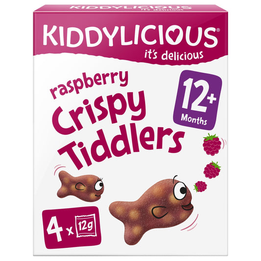 Kiddylicious - Crispy Raspberry Tiddlers Box | 4 Packs