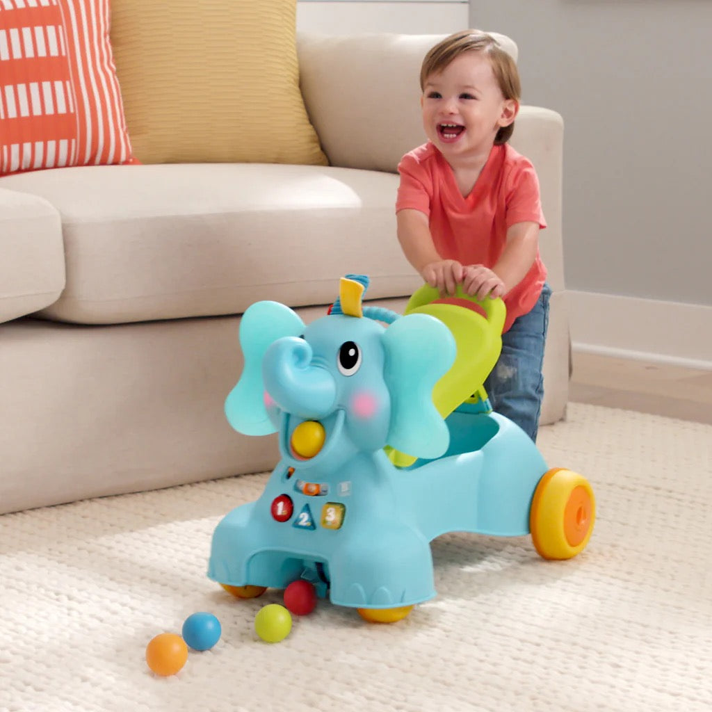 Infantino - 3-in-1 Sit, Walk & Ride Elephant Infantino - 3-in-1 Sit, Walk & Ride Elephant