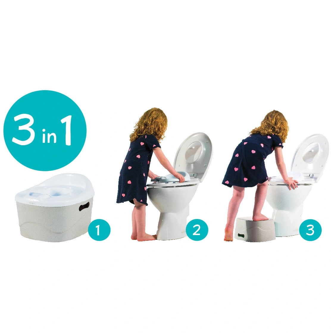 DiaperChamp - Potty 3-in-1 | Silver DiaperChamp - Potty 3-in-1 | Silver