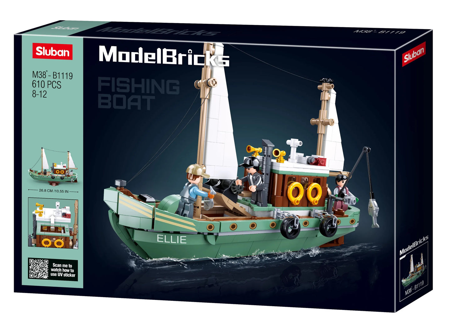 Sluban - ModelBricks- Fishing-boat | 610pcs | 6Y+