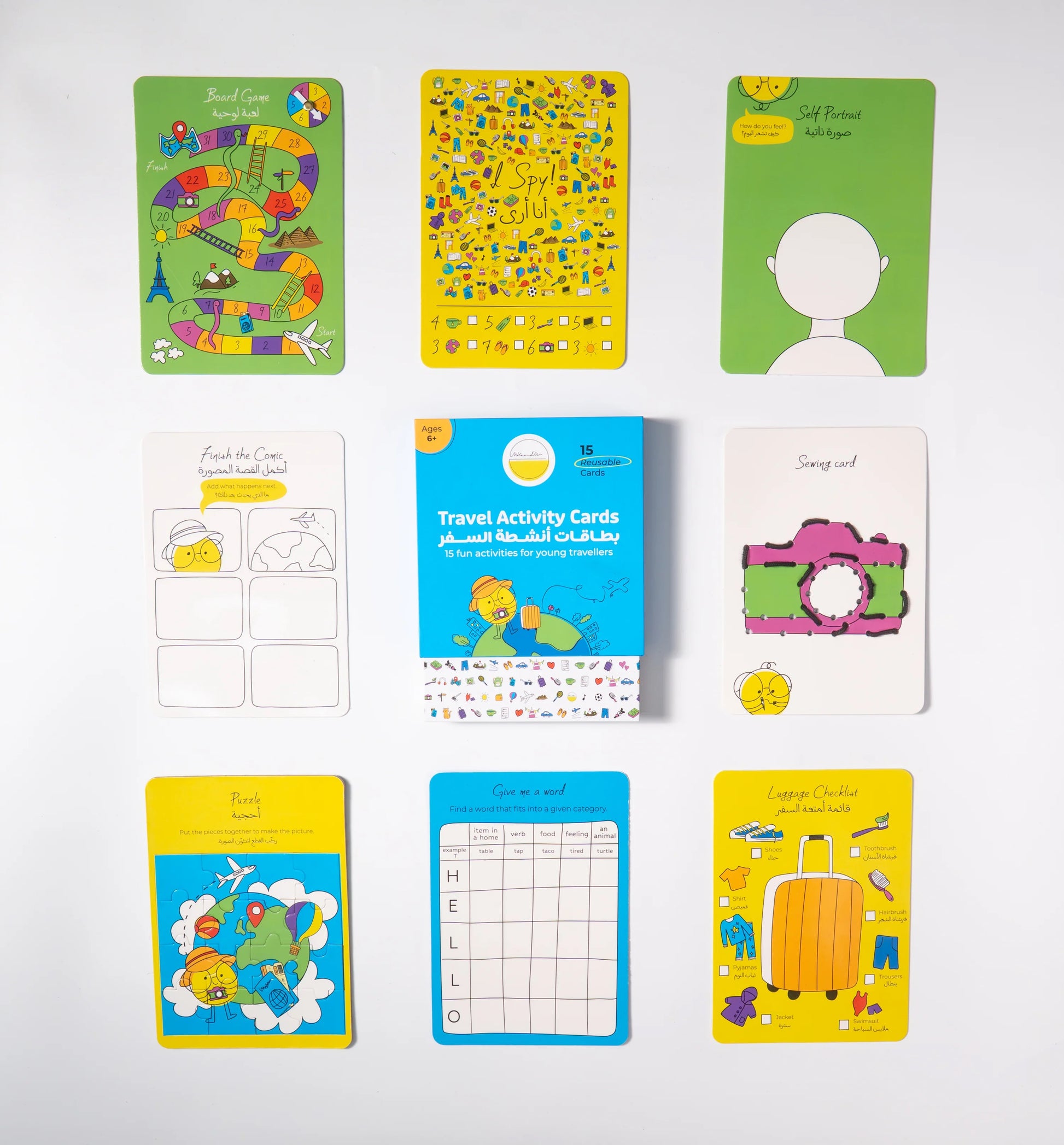 Travel Activity Reusable Cards | 6Y+ Travel Activity Reusable Cards | 6Y+