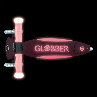 Globber - Elite Glow Lights Scooter | Coral Pink | 3Y+