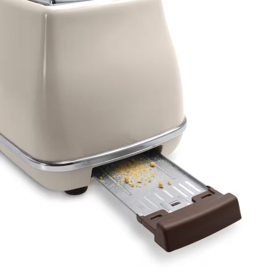 De'Longhi - Icona Vintage Toaster | 2 Slice | Beige | 900W