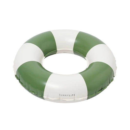 SUNNYLiFE - Mini Tube Pool Ring | Olive Stripe