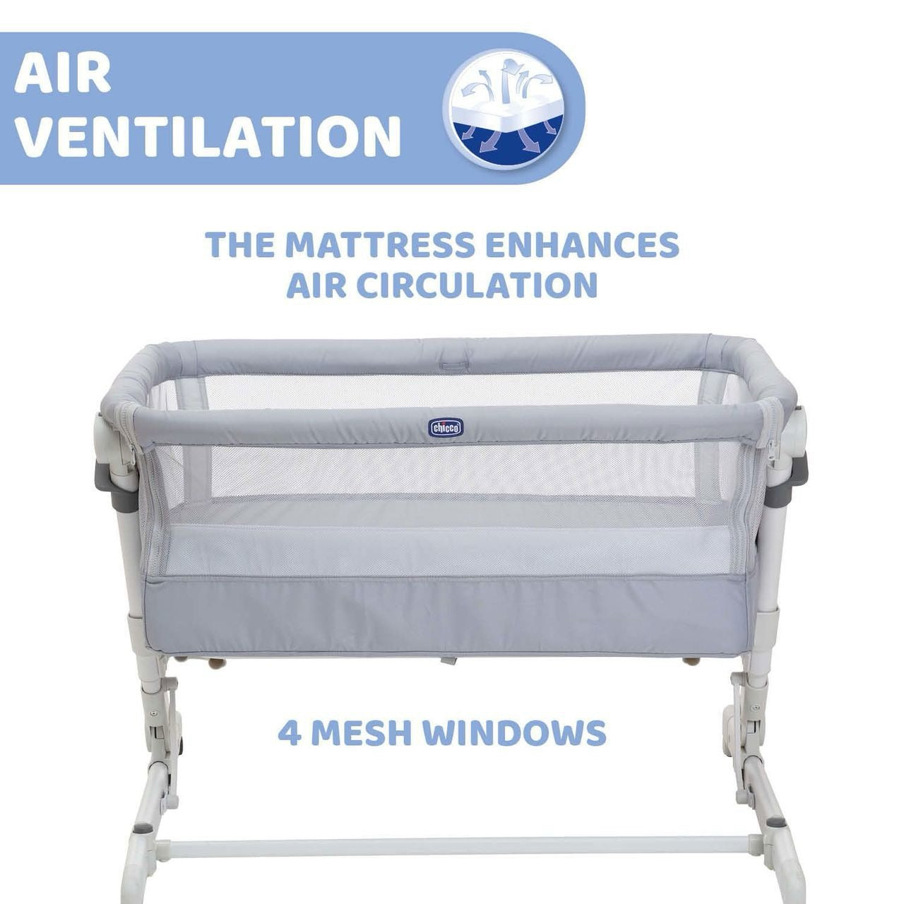 Chicco NEXT2ME Pop Up Co-sleeping Crib Grey Mist