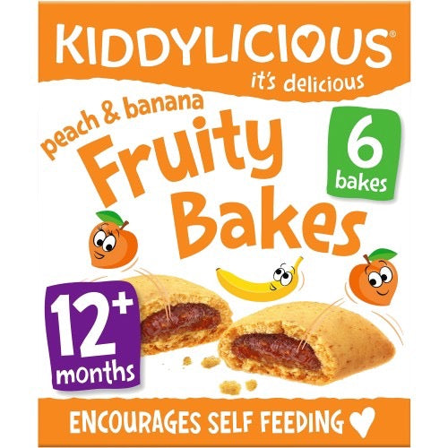 Kiddylicious - Peach & Banana Fruity Bakes | 6 Packs