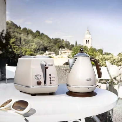 De'Longhi - Icona Vintage Toaster | 2 Slice | Beige | 900W