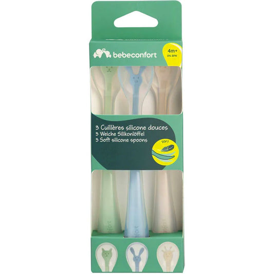 Bebe Confort Soft Silicone Spoons 4m+ 3pcs — BambiniJO Jordan