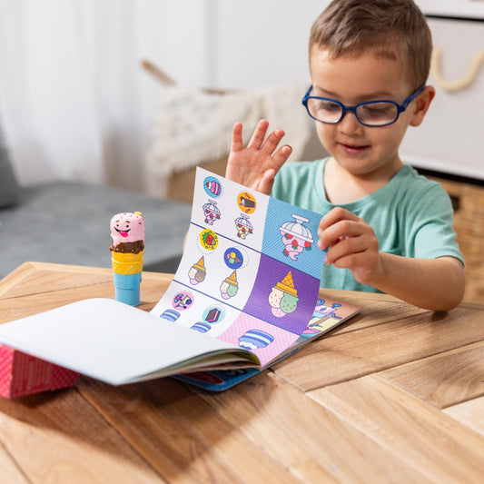 Melissa & Doug Sticker WOW! Pad + Stamp Set Ice Cream 3-6Y — BambiniJO Jordan