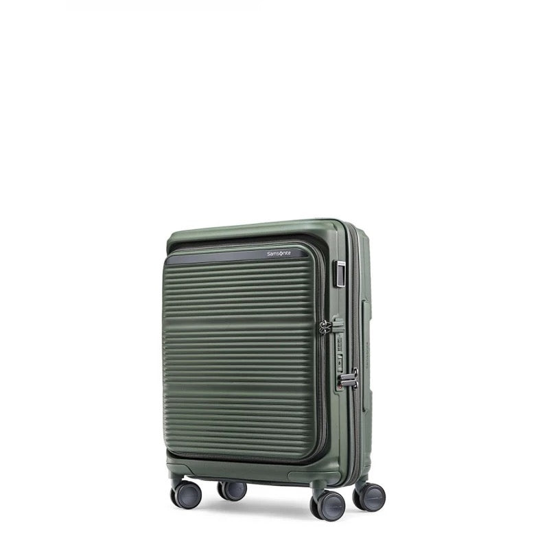 Samsonite - Paralux حقيبة سفر للمقصورة 55 سم جيب أمامي زيتوني | للمقصورة