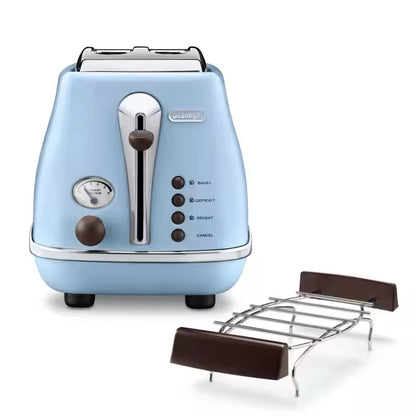 De'Longhi - Icona Vintage Toaster | 2 Slice | Blue | 900W