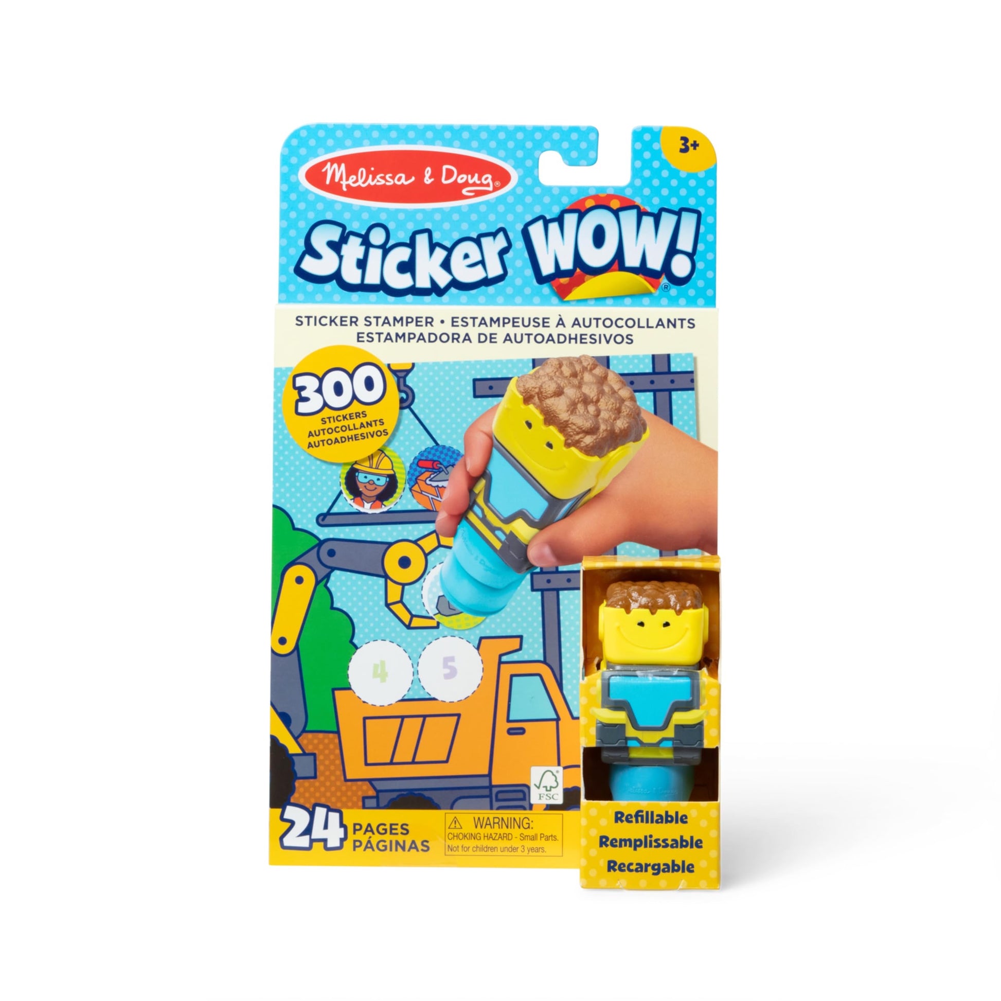 Melissa & Doug - Sticker WOW! Activity Pad + Stamp Set | Bulldozer Melissa & Doug - Sticker WOW! Activity Pad + Stamp Set | Bulldozer