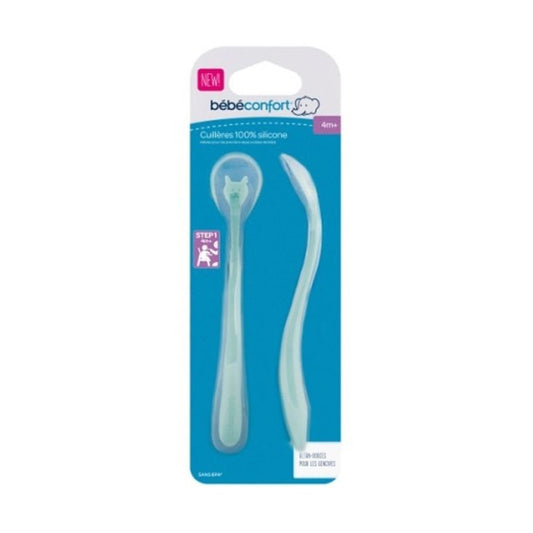 Bebe Confort Soft Silicone Spoons 4m+ 2pcs — BambiniJO Jordan