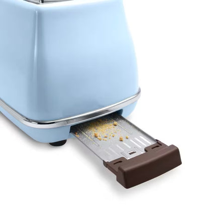 De'Longhi - Icona Vintage Toaster | 2 Slice | Blue | 900W