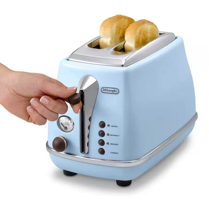 De'Longhi - Icona Vintage Toaster | 2 Slice | Blue | 900W