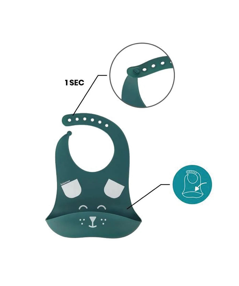 Babymoov - FIRST'ISY Kit | Silicone Bowl, Spoon & Bib | Dog | 3pcs Babymoov - FIRST'ISY Kit | Silicone Bowl, Spoon & Bib | Dog | 3pcs