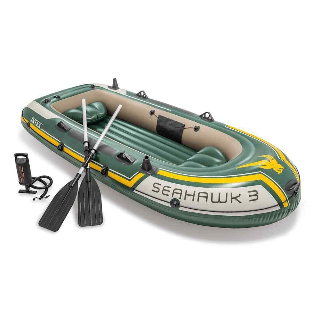 Intex - Seahawk 3 Boat Set | 2.90mx1.35mx42.5cm Intex - Seahawk 3 Boat Set | 2.90mx1.35mx42.5cm