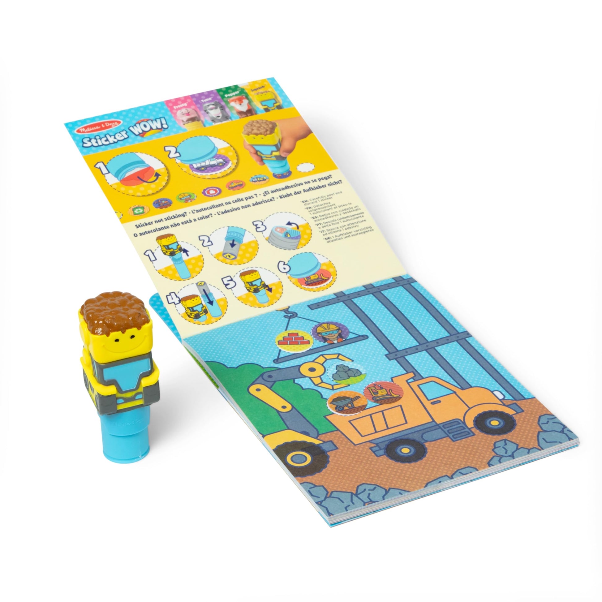 Melissa & Doug - Sticker WOW! Activity Pad + Stamp Set | Bulldozer Melissa & Doug - Sticker WOW! Activity Pad + Stamp Set | Bulldozer