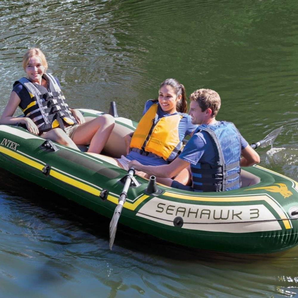 Intex - Seahawk 3 Boat Set | 2.90mx1.35mx42.5cm Intex - Seahawk 3 Boat Set | 2.90mx1.35mx42.5cm