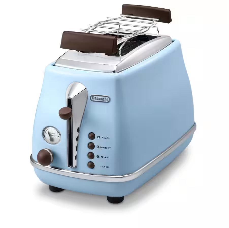 De'Longhi - Icona Vintage Toaster | 2 Slice | Blue | 900W