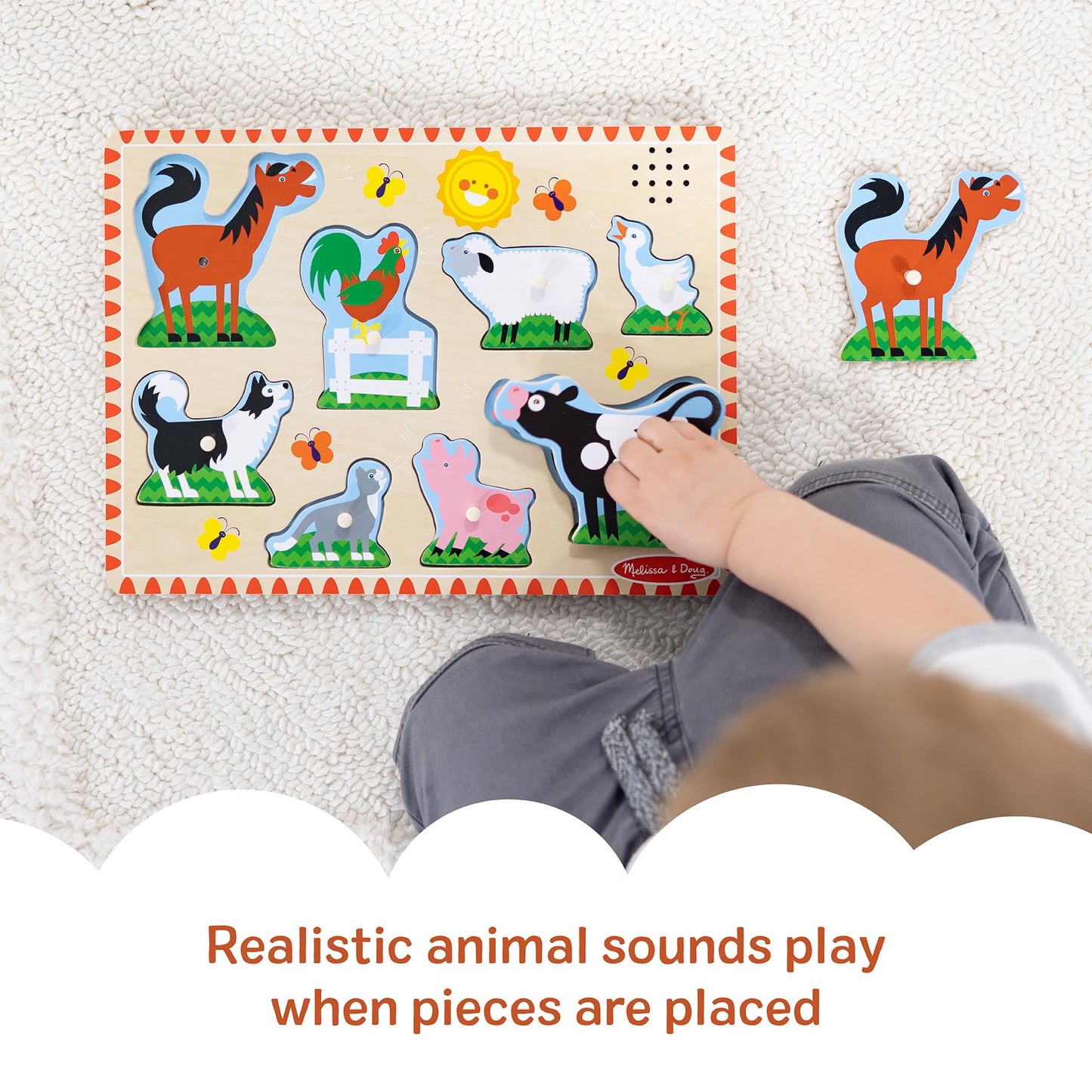 Melissa & Doug SOUND PUZZLE FARM ANIMALS 2+
