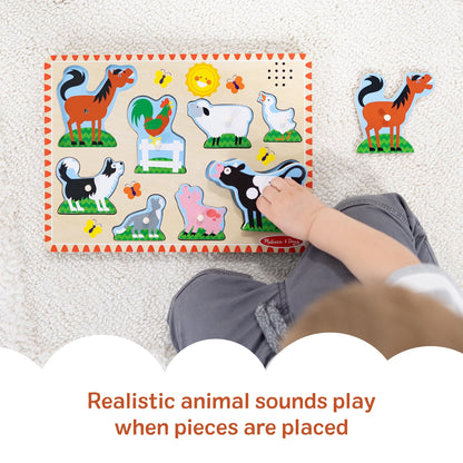Melissa & Doug SOUND PUZZLE FARM ANIMALS 2+
