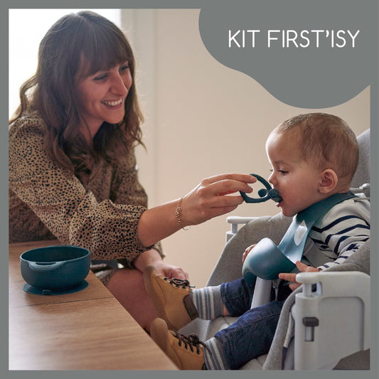 Babymoov - FIRST'ISY Kit Silicone Bowl, Spoon & Bib Dog 3pcs — BambiniJO Jordan