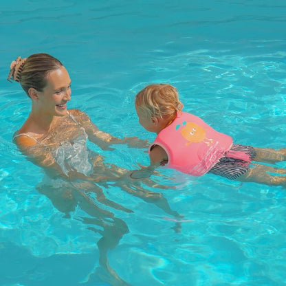 SUNNYLiFE - Float Vest | Poppy the Peach Neon Pink | 1-2Y