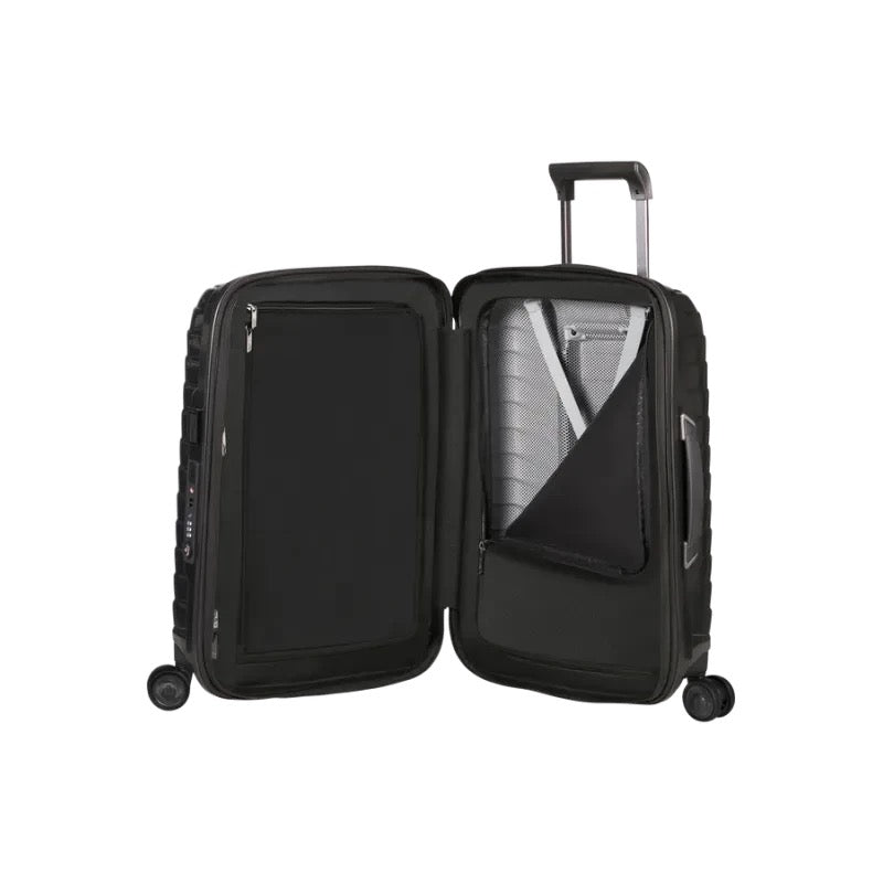 Samsonite - Proxis 55cm Expandable Cabin Spinner Black | Cabin Samsonite - Proxis 55cm Expandable Cabin Spinner Black | Cabin