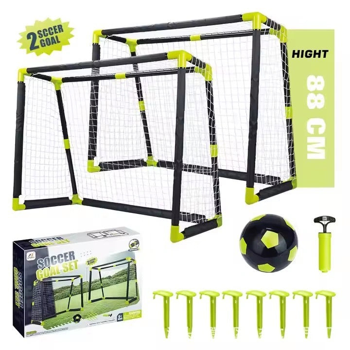Aojie Sport - Soccer Goal Set w Two Goals & One 6' Ball | Ages 6+ Aojie Sport - Soccer Goal Set w Two Goals & One 6' Ball | Ages 6+
