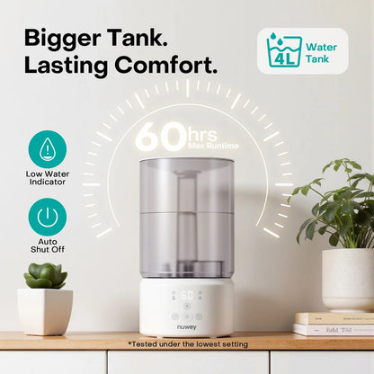 Nutricook - Nuwey Ultrasonic Humidifier | 4 Liters | Aromatherapy | 7-Color Light