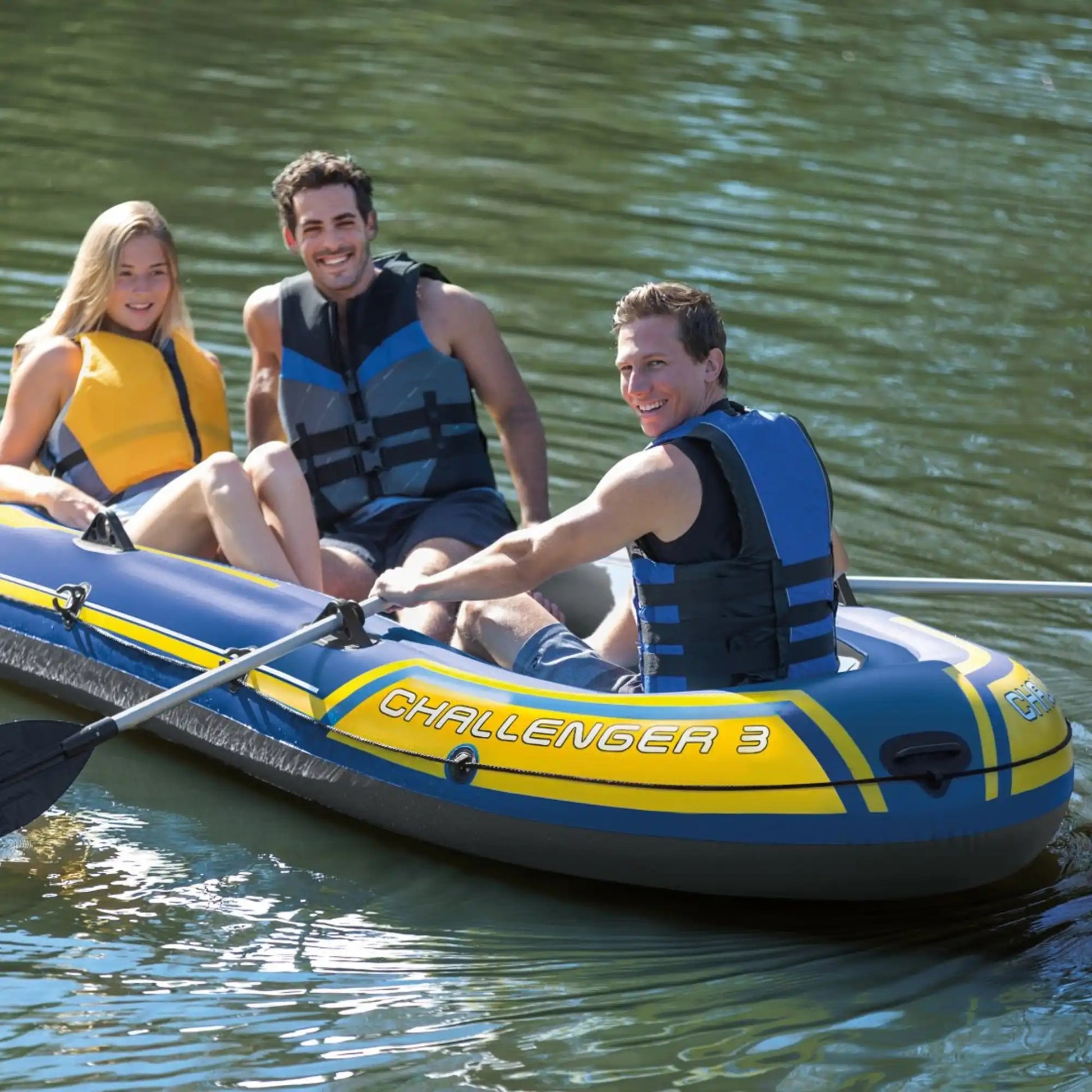 Intex - CHALLENGER 3 Boat Set | 2.90mx1.35mx43cm Intex - CHALLENGER 3 Boat Set | 2.90mx1.35mx43cm