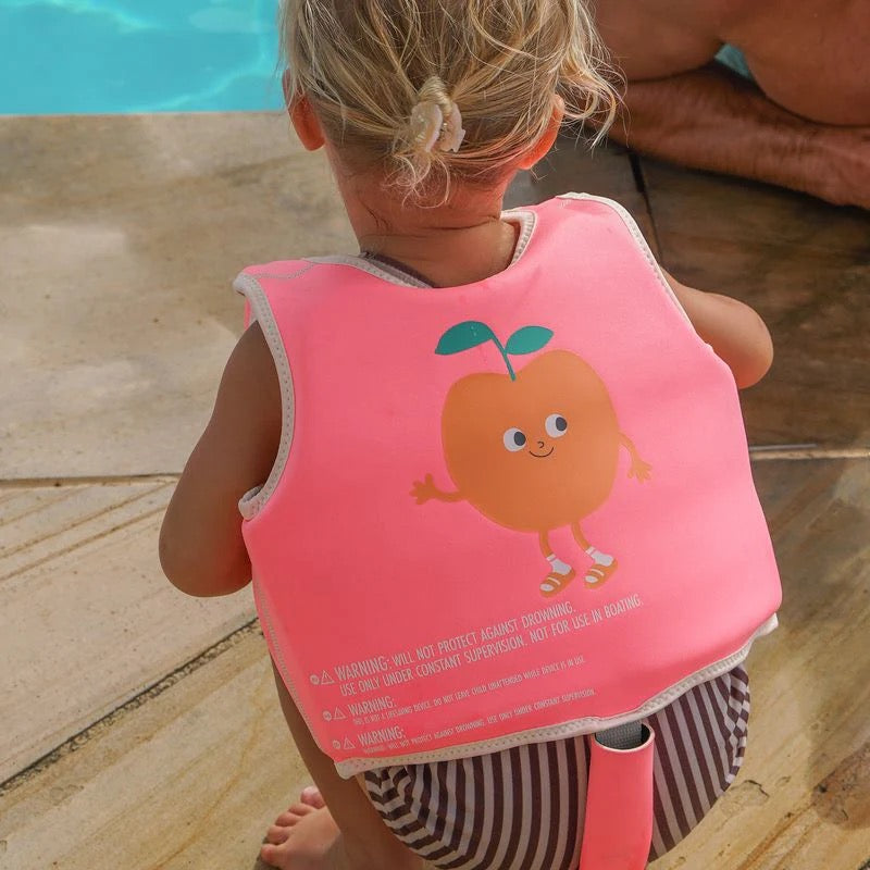 SUNNYLiFE - Float Vest | Poppy the Peach Neon Pink | 1-2Y