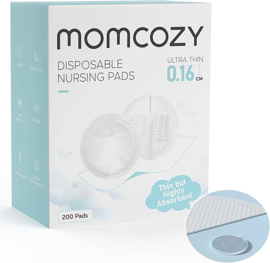 Momcozy - فوطات رضاعة رفيعة للغاية يمكن التخلص منها | 200 قطعة
