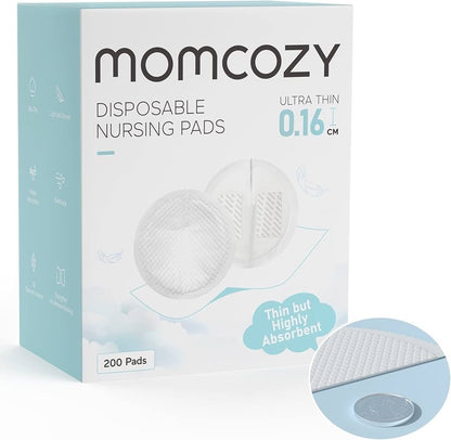 Momcozy - فوطات رضاعة رفيعة للغاية يمكن التخلص منها | 200 قطعة