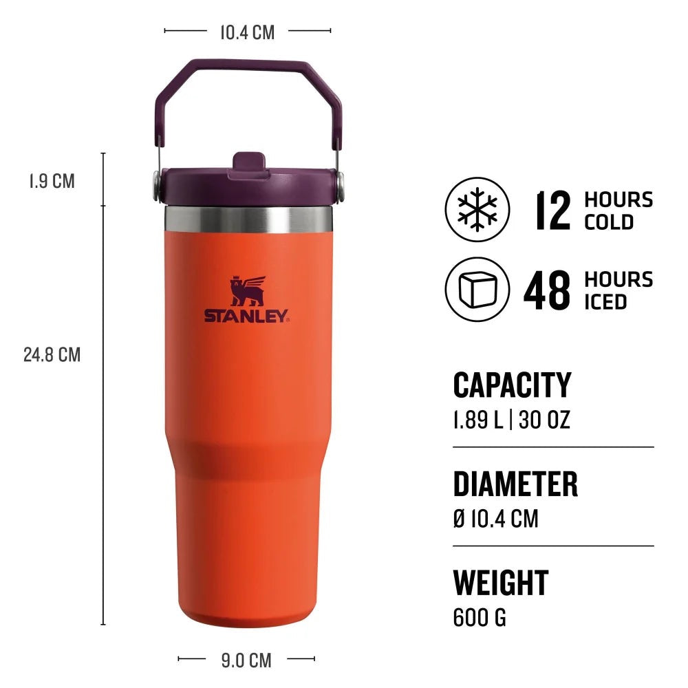 Stanley - The IceFlow™ Flip Straw Tumbler | Tigerlily Plum | 890ml Stanley - The IceFlow™ Flip Straw Tumbler | Tigerlily Plum | 890ml