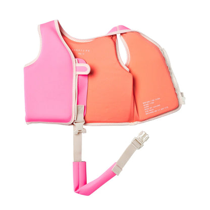 SUNNYLiFE - Float Vest | Poppy the Peach Neon Pink | 1-2Y