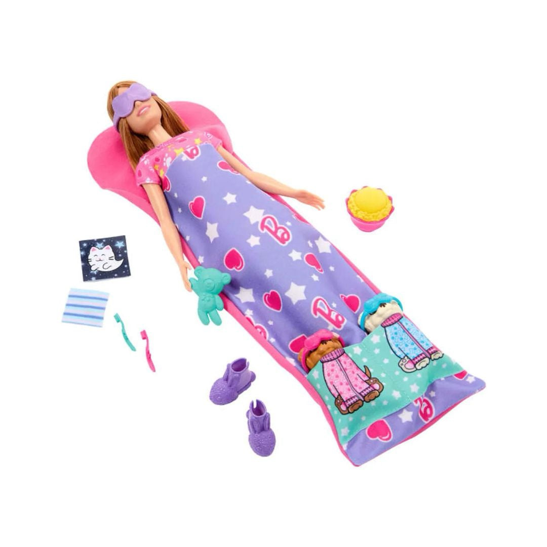 Barbie - مجموعة لعب حفلة بيجامات الجراء