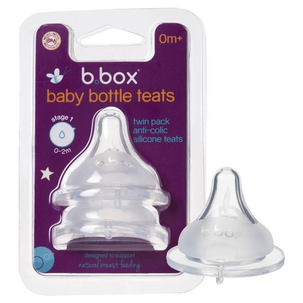 BBox - 2 Pack Anti-Colic Teat | Stage 1 | 0m+ BBox - 2 Pack Anti-Colic Teat | Stage 1 | 0m+