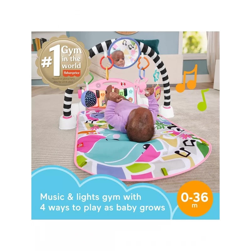 فيشر-برايس - سجادة اللعب بيانو Glow & Grow Kick & Play | وردي فيشر-برايس - سجادة اللعب بيانو Glow & Grow Kick & Play | وردي