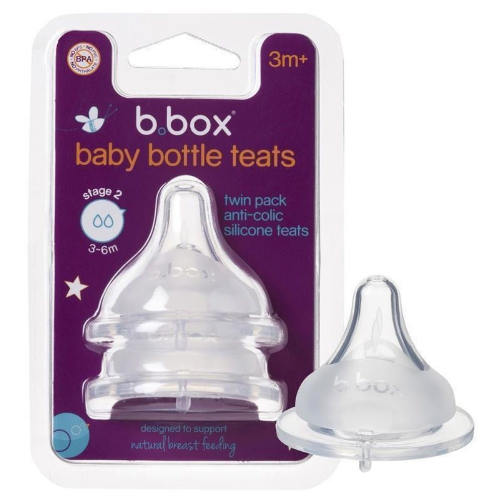 BBox - 2 Pack Anti-Colic Teat | Stage 2 | 3m+ BBox - 2 Pack Anti-Colic Teat | Stage 2 | 3m+