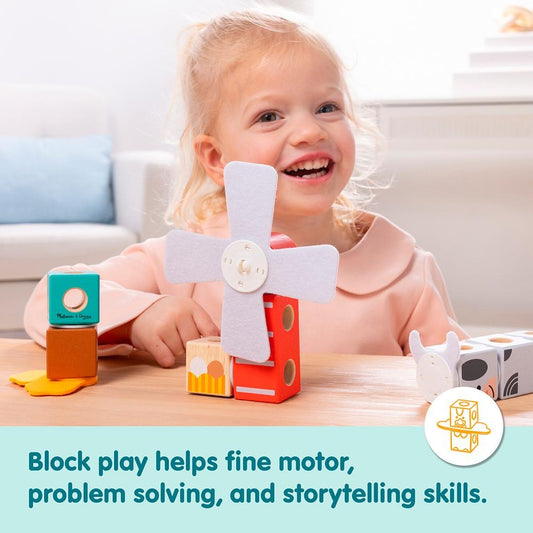 Melissa & Doug Blockables Farm Friends Set 16pc 1-6Y — BambiniJO Jordan