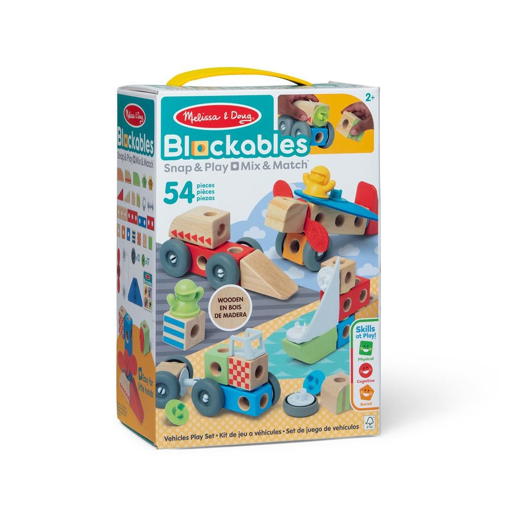 Melissa & Doug - Blockables Vehicles Building Set | 54pc