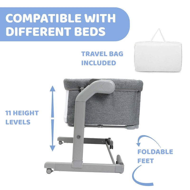 Chicco - Magic NEXT2ME EVO CO-SLEEPING CRIB | Grey Mist Chicco - Magic NEXT2ME EVO CO-SLEEPING CRIB | Grey Mist